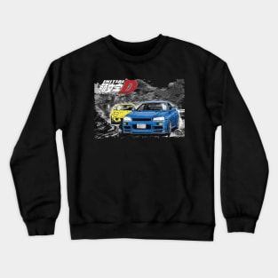 INTIAL D fd VS GTR R34 RX7 BATTLE ANIME Crewneck Sweatshirt